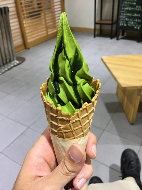 道の駅 お茶の京都 みなみやましろ村の抹茶ソフトクリーム