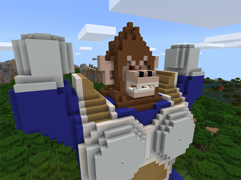 マインクラフトで大猿ベジータを建築する