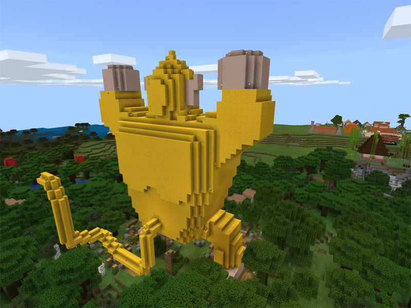 マインクラフトで黄金大猿悟空を建築する